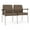 Castillo Brown, variant on Mystic Reception Waiting Room 2-Seat Tandem Seating / Silver Steel / Blue