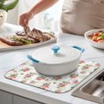 thumbnail image 2 of Pioneer Flower Floral Print Pattern Kitchen Dish Drying Mat 1 Pack, Ultra Absorbent Microfiber Drainer Mat, 16"x18", 2 of 6