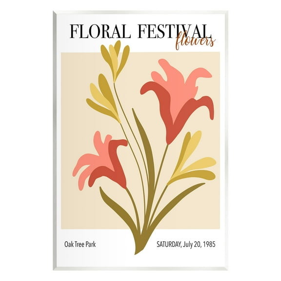 Stupell Industries Floral Festival Abstraction Botanical & Floral Painting Unframed Art Print Wall Art, 10 x 15