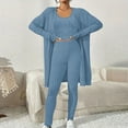thumbnail image 5 of YanHoo Women's 3Pcs Pajamas Sets Warm Cami Top and Shorts with Long Sleeve Robe Sleepwear Pjs Lounge Set, 5 of 7