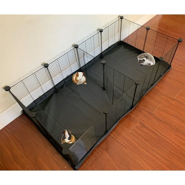48" Extra Large Guinea Pig Rabbit Habitat Playpen Hamster Critters Center Divider Access Door Mouse Mice Gerbil Hedgehog Bunny Enclosure with Canvas Bottom