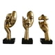 thumbnail image 3 of 3 estatuas de pensadores, esculturas de arte abstracto, adornos decorativos de mesa, modernos dorado, 3 of 9