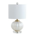 thumbnail image 6 of JONATHAN Y Pearl 17.5" Glass/Crystal LED Table Lamp, White/Brass Gold, JYL2076B, 6 of 8