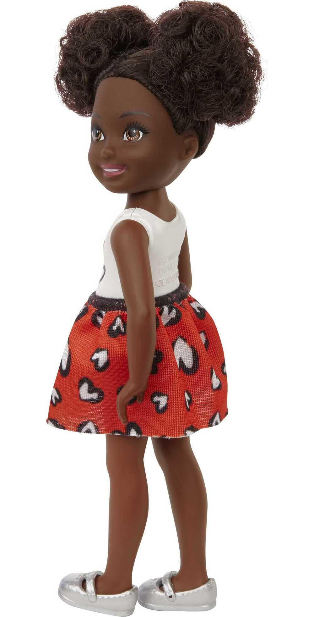 Barbie Chelsea Small Doll with Black Hair in Afro Puffs Wearing Removable Skirt & Silvery Shoes - image 4 of 6