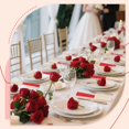 thumbnail image 3 of Abanicos plegables de tela JOHOUSE, color rojo, 20 cm, 28 unidades, para bodas, 3 of 6