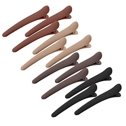 12 PCS Hair Clips for Styling Sectioning,3.1 Inch Matte Alligator No Crease Duck Billed Hair Clips,Hair Barrettes and Styling Accessories for Women Girls