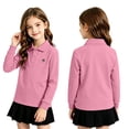 thumbnail image 3 of Uniform Shirts for Girls 6 To 7 Long Sleeve Pique Polo Shirt with Collar Button Up Girls Polo Shirts Moisture-Wicking Comfort Girls Pullover, 3 of 5