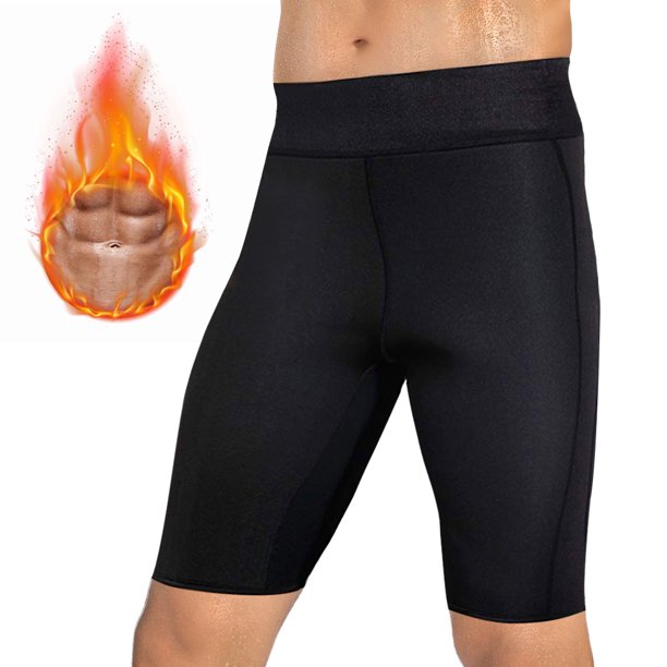 TOMSHOO Men Sauna Shorts Body Shaper Slimmer Neoprene Athletic Yoga