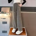 thumbnail image 6 of ATOGUTA Pants Warm Girls Kids Straight Leg Casual Baggy Joggers Teen Loose Athletic Corduroy Pants with Pocket Size 5T-15, Khaki, 6 of 6
