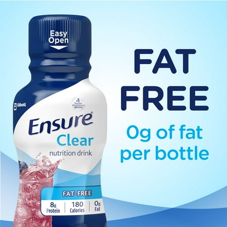 Ensure Clear Nutrition Drink, Blueberry Pomegranate, 10 fl oz, 12 Count