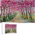 thumbnail image 4 of 1000 PCS Jigsaw Puzzles, 29.5" x 19.7" Artwork Gift for Adults Teens Painting Cherry Roadside Wooden Puzzle Games, 4 of 6