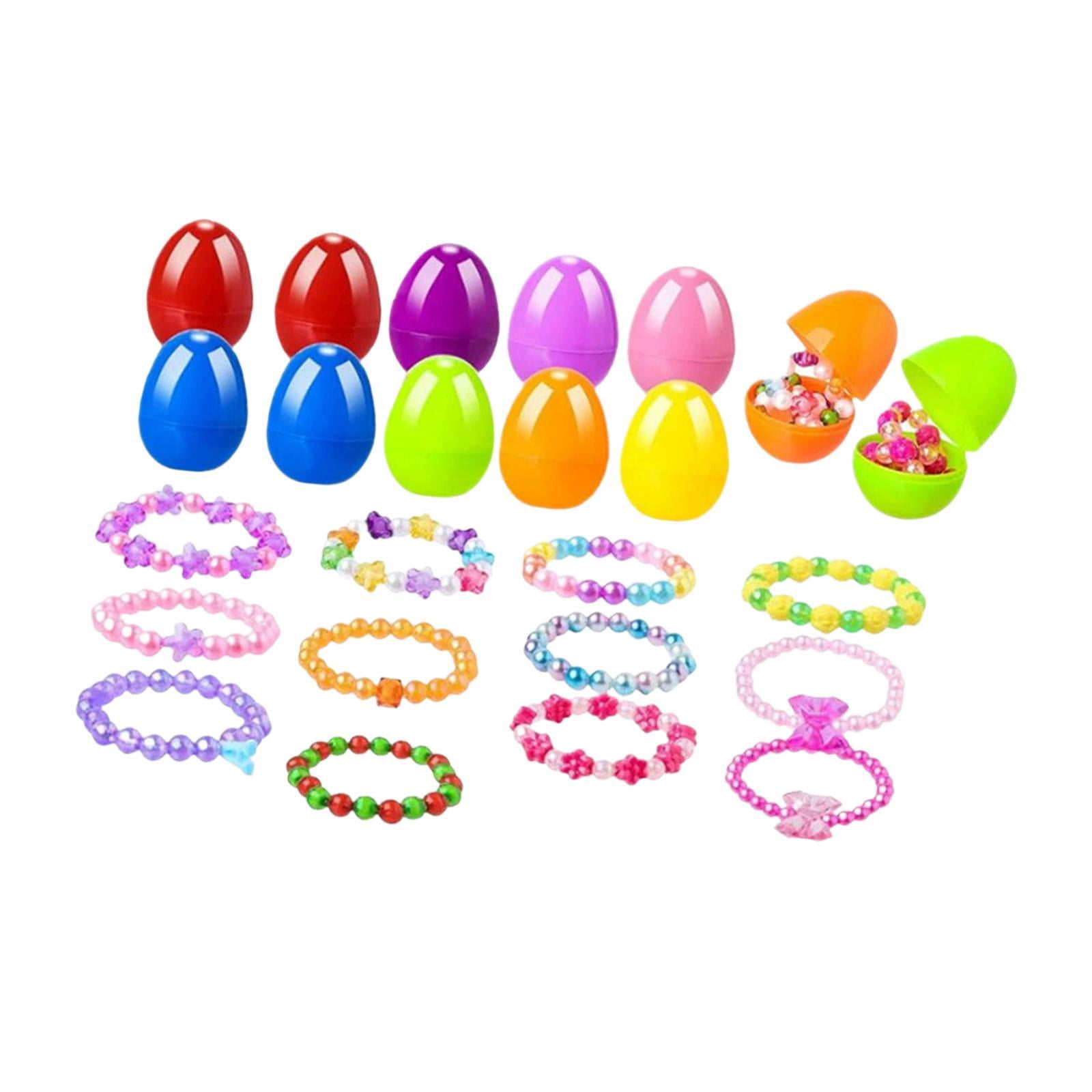 FVDPWYE Easter Basket Stuffers Decor Prefilled Easter Eggs for Party Favors Children 12 Bracelets