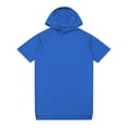 thumbnail image 4 of XIAONU Mens Raglan Sleeve Hooded Tee Fitted Short Sleeve Hooded Pullover Shirt Quickdry Athletic Gym Tees, 4 of 4