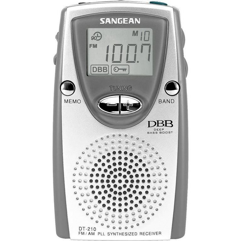 Sangean Black Digital Portable Stereo Receiver with AM/FM Radio