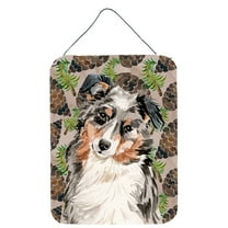 Australian Shepherd Pine Cones Wall or Door Hanging Prints