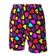 thumbnail image 4 of Pofeuu Colorful Hearts Prin Men's Swim Trunks Quick Dry Bathing Suit Swimming Board Shorts Mesh Lining Beach Swimwear-Medium, 4 of 6