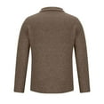 thumbnail image 5 of Lovskoo Mens Cardigan Sweater Jacket Pullover Knit Stand Collar Elastic Solid Color Half Sweater Tops Khaki, 5 of 5