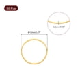 thumbnail image 2 of Uxcell 50 Pack Round Earring Beading Hoop, 12mm Open Beading Hoop, Gold Tone, 2 of 7