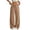 #02Coffee, variant on Women's Linen Pants Wide Leg Light Weight Drawstring Waist Swimsuit Cover Ups Beach Pants Black 2XL