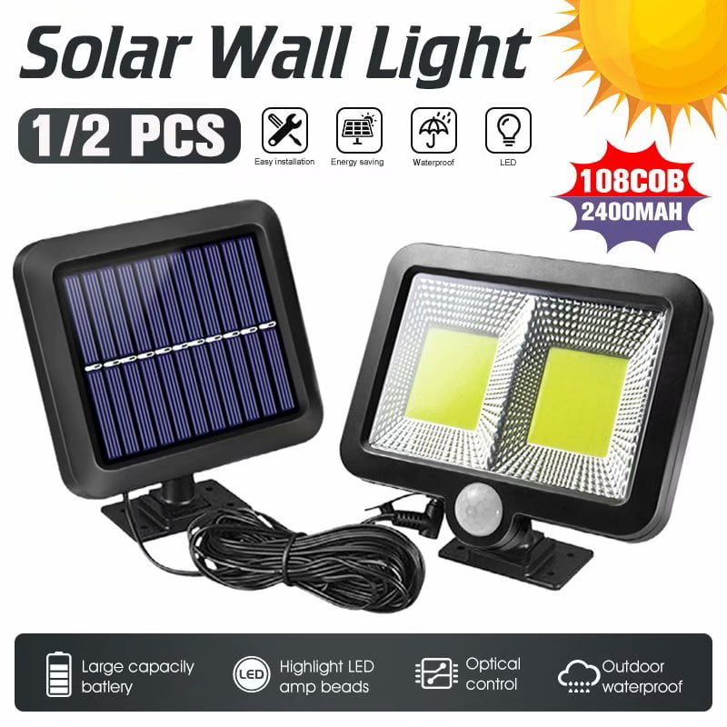 120 COB 56LED Solar Power Wall Light Outdoor Garden Security Lamp Motion Sensor 