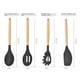 thumbnail image 4 of Juego de 12 utensilios de cocina de silicona con mango de madera antiadherente, espátula para cocinar, barril de almacenamiento, juego de 12 piezas, 4 of 6