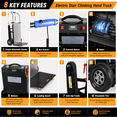 thumbnail image 6 of RXFSP Electric Stair Climbing Dolly - 661lb 600W Powered Hand Truck with Rubber Tracks | Heavy Duty Industrial Design (Black), 6 of 10