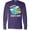 Purple, variant on Inktastic Happy Earth Day Cute Smiling Planet Earth with Tree Long Sleeve T-Shirt
