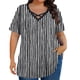thumbnail image 4 of Xuyuer Women's Casual V-Neck Short Sleeve Loose Blouse, Retro Floral Print, 4 of 6
