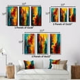 thumbnail image 4 of Designart "Journey of Abstraction in Yellow and Turquoise III" Abstract Framed Wall Art Set Of 3 - Yellow Abstract Frame Gallery Wall Set For Home Decor, 4 of 7