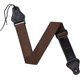 thumbnail image 1 of Guitar Strap Adjustable Guitar Shoulder Strap Soft Cotton and PU Leather Ends Guitar Straps with 3 Guitar Pick Holders for Bass Electric & Acoustic Guitars (Brown), 1 of 5