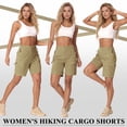 thumbnail image 5 of POENTAB Women's 7" Hiking Cargo Shorts with Pockets Quick Dry Lightweight Fishing Work Shorts for Women Casual Travel Summer Khaki, 5 of 7
