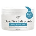thumbnail image 1 of Vivo Per Lei Exfoliante de sal del Mar Muerto - Exfoliante corporal con minerales del Mar Muerto - Para manos, pies y cuerpo - Paquete de 2, 1 of 4