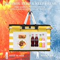 thumbnail image 4 of Kefomol Cesta De Picnic Aislada, Bolsa Térmica Plegable A Prueba De Fugas, Cesta De Comestibles De 26 Litros Con Tapa, 2 Asas Resistentes, Cesta De Almacenamiento Para Picnic, Entrega De Alimentos, Sa, 4 of 7
