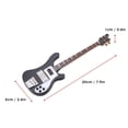 thumbnail image 4 of LYUMO Modèle d'Instrument, Réplique de Guitare Basse Miniature Noire avec Support et Étui, Ornements de Modèle d'Instrument, Cadeau, Modèle Musical, 4 of 8