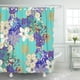 thumbnail image 1 of ABPHQTO Acuarela abstracta con flores plantas diseño floral de verano tropical turquesa gran juego de cortinas de ducha impermeables para baño 165x180 cm ABPHQTO PKNMT66x72Shower-11377, 1 of 2