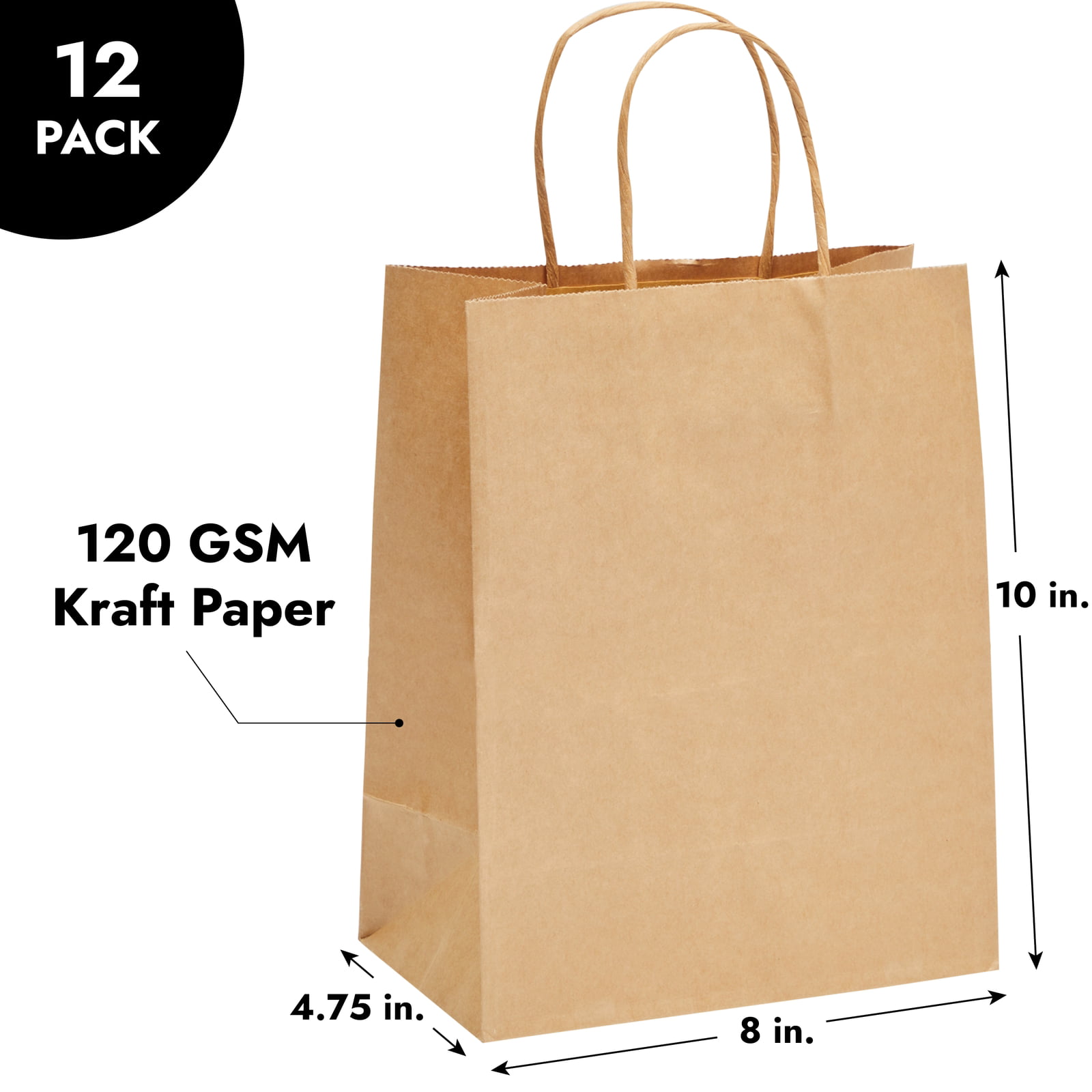 16pcs Large Size Kraft Paper Bags 10 23x4 72x13in With Handles Bulk  Groceries Shopping Retail Bags Birthday Parties Wedding Gift Bags   Industrial  Commercial  Temu