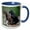 Blue/White, variant on 3drose, Dog Photo Two Labrador Retrievers Sit Outside Cute Labs Pets, 15oz Two-tone Green Mug