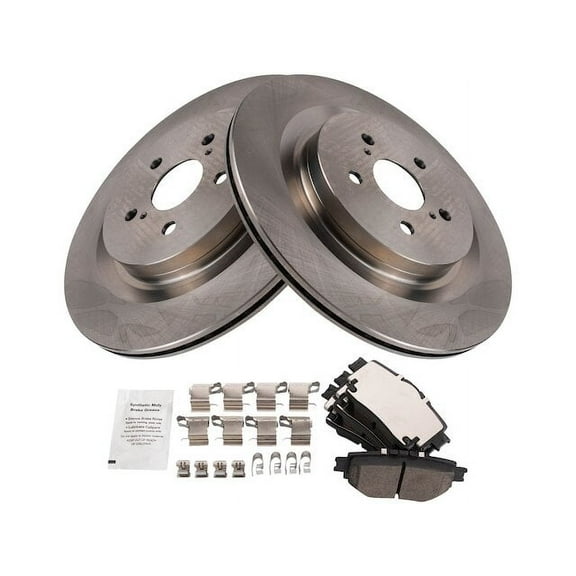 Rear Brake Pad and Rotor Kit - Compatible with 2020 - 2022 Toyota Highlander 2021