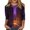 Dark Purple, variant on Halloween Tops for Women Pumpkin Moon 3/4 Sleeve Spooky Shirts Ghost Bat Crew Neck Horror Blouses, S