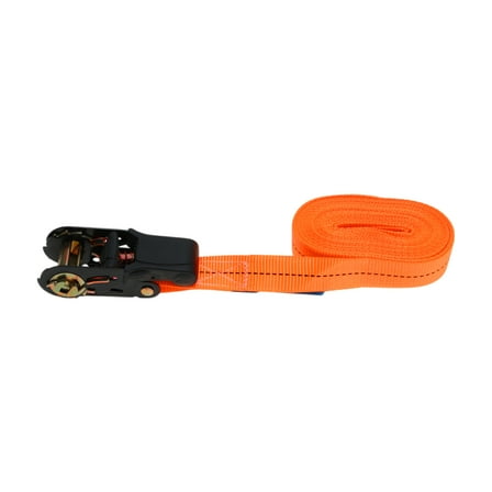 Unique Bargains Ratchet Tie Down Straps 1 Pcs 1 Inch x 23 Feet 1,764lb Ratchet Strap Lashing Straps for Roof Rack Motorcycle Trucks Trailer Black Orange