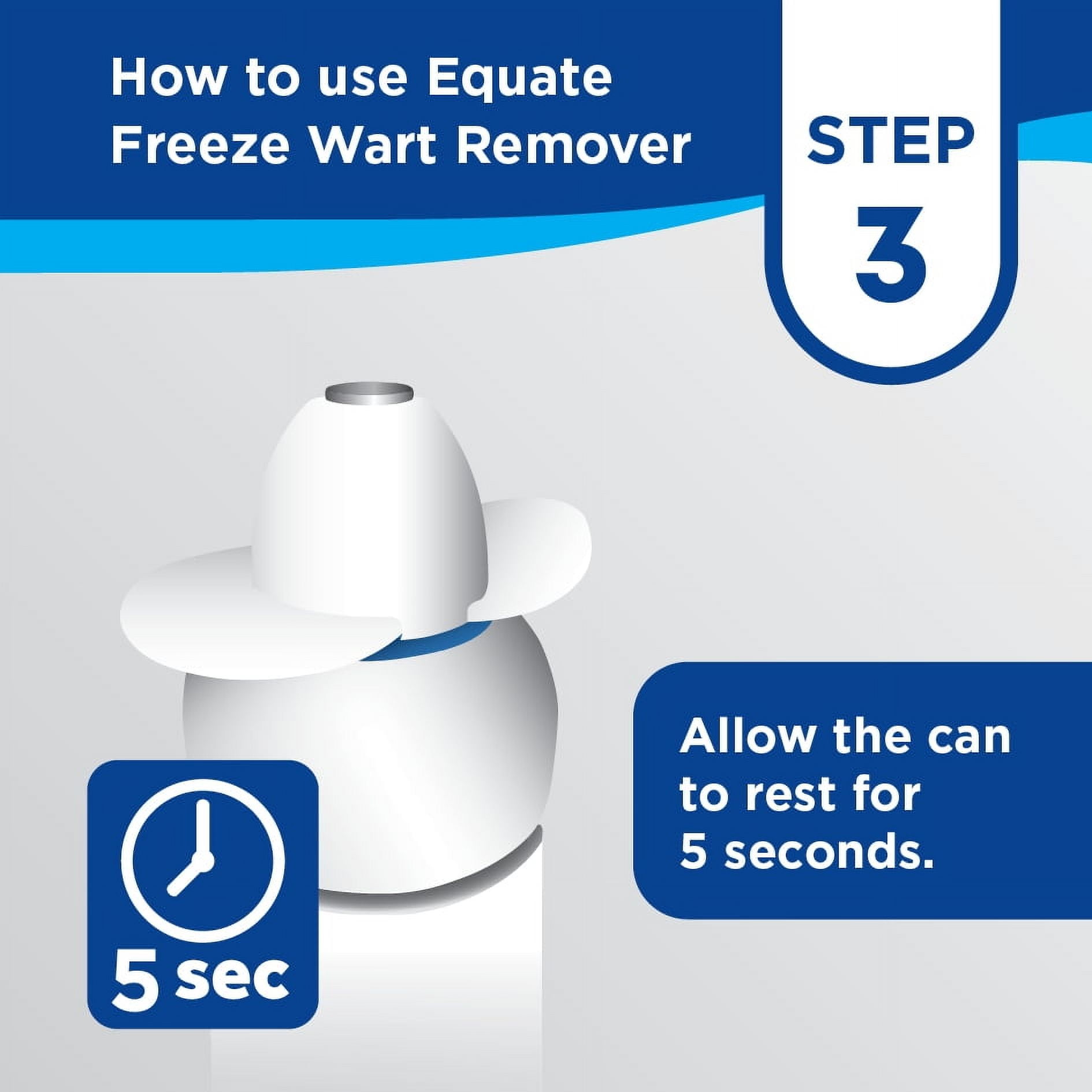 Equate Freeze Wart Remover, 1.6 fl oz w/ Precision Metal Tip Applicator, Use on Common & Plantar Warts