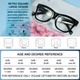 thumbnail image 5 of MARE AZZURO Oversized Reading Glasses Women Big Square Readers 1.0 1.5 2.0 2.5 3.0 3.5 (Black, 3.50), 5 of 7
