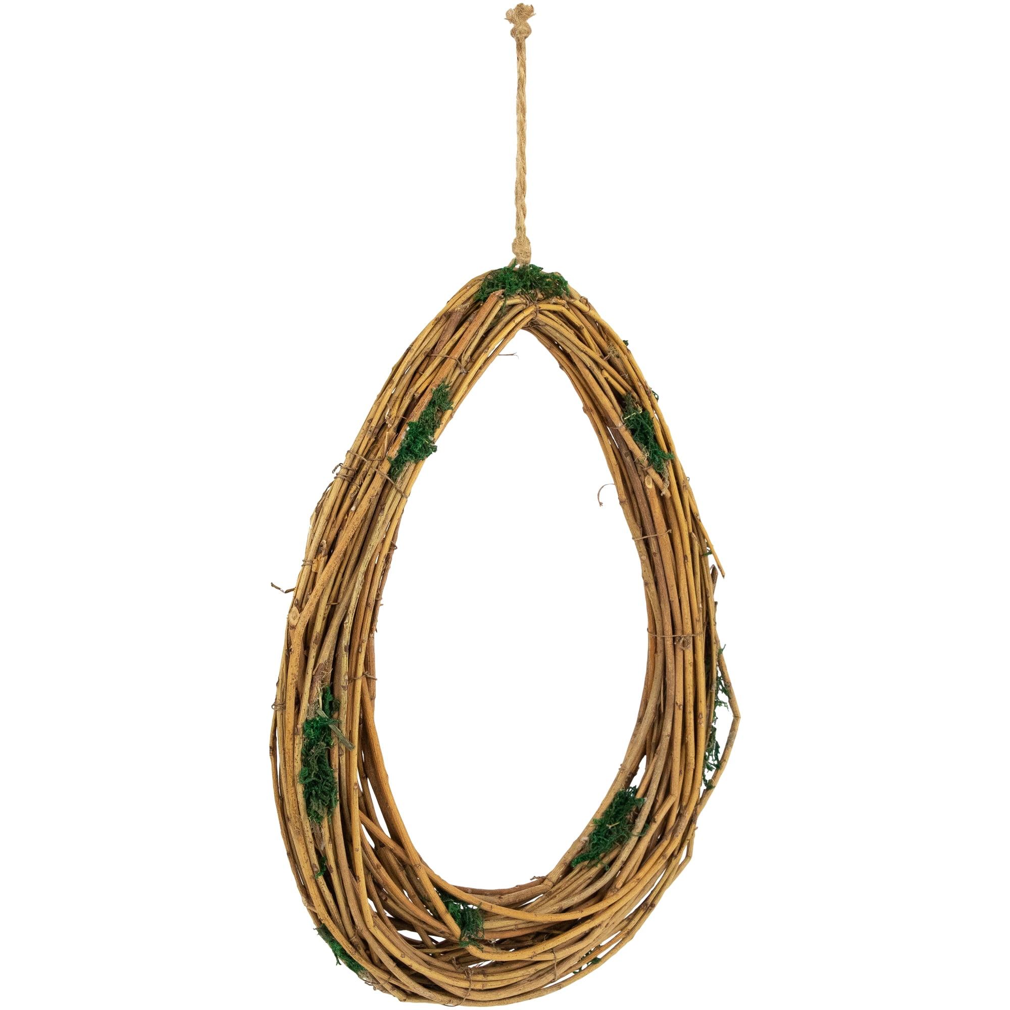 Northlight Natural Grapevine Twig Artificial Wreath with Moss - 15.25"