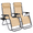 Khaki, variant on Gianna Zero Gravity Chairs, Set of 2 Portable Recliner Beach Camping Patio Outdoor Folding Lounge Chair with Cup Holder Trays and Adjustable Pillow for Poolside, Garden, Backyard, Black