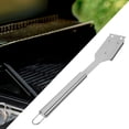 thumbnail image 3 of Juego de cepillos para parrilla de barbacoa, raspador de acero inoxidable, herramienta de limpieza para parrilla de carbón y gas, mantenimiento y eliminación de manchas en exteriores., 3 of 7