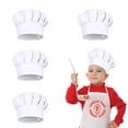 thumbnail image 3 of Gorros de Chef Minnieouse 4 Uds. Blancos para Niños Gorro de Cocina Profesional Elástico, 3 of 6