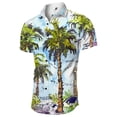 thumbnail image 1 of Camisas Para Hombre Manga Larga De AlgodóN Verano moda tendencia hombres 3dpolo camisa cremallera manga corta pulóver Casual hombres camiseta (Green, XXL), 1 of 5