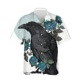 thumbnail image 5 of Camisetas con estampado de cuervos en 3D para hombre, camisetas de gran tamaño con gráfico de pájaro cuervo y animal, camisetas casuales de manga corta para hombre y mujer, 5 of 5