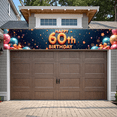 thumbnail image 2 of Elegant Design Happy 60th Birthday Banner Festive Decoration Glitter Theme Party Backdrop for Milestone Celebration Anniversary Indoor Decor, 2 of 7