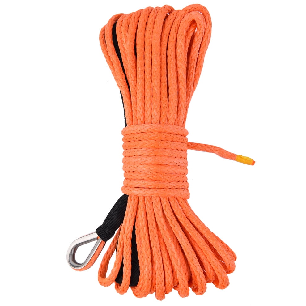 15 mts 5mm plait on plait polypropylene halyard rope white with orange dash 